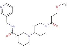 1'-(3-methoxypropanoyl)-N-(pyridin-3-ylmethyl)-1,4'-bipiperidine-3-carboxamide