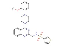 N-({4-[4-(2-methoxyphenyl)-1-piperazinyl]-2-quinazolinyl}methyl)-3-thiophenesulfonamide