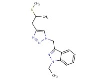 1-ethyl-3-({4-[2-(methylthio)propyl]-1H-1,2,3-triazol-1-yl}methyl)-1H-indazole