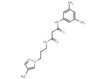 N-(3,5-dimethylphenyl)-N'-[3-(4-methyl-1H-pyrazol-1-yl)propyl]malonamide