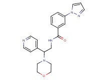 N-(2-morpholin-4-yl-2-pyridin-4-ylethyl)-3-(1H-pyrazol-1-yl)benzamide