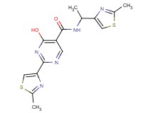 4-hydroxy-2-(2-methyl-1,3-thiazol-4-yl)-N-[1-(2-methyl-1,3-thiazol-4-yl)ethyl]pyrimidine-5-carboxamide