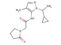 N-[1-(1-cyclopropylethyl)-4-methyl-1H-pyrazol-5-yl]-2-(2-oxopyrrolidin-1-yl)acetamide