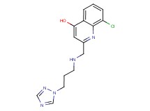 8-chloro-2-({[3-(1H-1,2,4-triazol-1-yl)propyl]amino}methyl)quinolin-4-ol