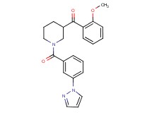 (2-methoxyphenyl){1-[3-(1H-pyrazol-1-yl)benzoyl]-3-piperidinyl}methanone