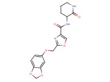 2-[(1,3-benzodioxol-5-yloxy)methyl]-N-(2-oxopiperidin-3-yl)-1,3-oxazole-4-carboxamide
