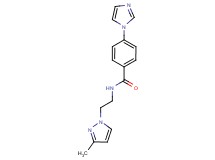 4-(1H-imidazol-1-yl)-N-[2-(3-methyl-1H-pyrazol-1-yl)ethyl]benzamide trifluoroacetate