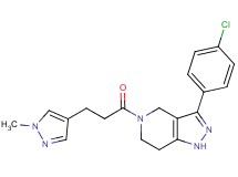 3-(4-chlorophenyl)-5-[3-(1-methyl-1H-pyrazol-4-yl)propanoyl]-4,5,6,7-tetrahydro-1H-pyrazolo[4,3-c]pyridine