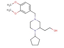 2-[1-cyclopentyl-4-(3,4-dimethoxybenzyl)-2-piperazinyl]ethanol