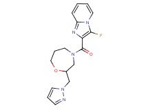 3-fluoro-2-{[2-(1H-pyrazol-1-ylmethyl)-1,4-oxazepan-4-yl]carbonyl}imidazo[1,2-a]pyridine