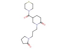 1-[3-(2-oxo-1-pyrrolidinyl)propyl]-5-(4-thiomorpholinylcarbonyl)-2-piperidinone