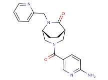 (1S*,5R*)-3-[(6-amino-3-pyridinyl)carbonyl]-6-(2-pyridinylmethyl)-3,6-diazabicyclo[3.2.2]nonan-7-one