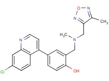 4-(7-chloro-4-quinolinyl)-2-({methyl[(4-methyl-1,2,5-oxadiazol-3-yl)methyl]amino}methyl)phenol