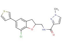 N-{[7-chloro-5-(3-thienyl)-2,3-dihydro-1-benzofuran-2-yl]methyl}-1-methyl-1H-pyrazole-3-carboxamide