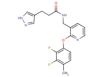 N-{[2-(2,3-difluoro-4-methylphenoxy)-3-pyridinyl]methyl}-3-(1H-pyrazol-4-yl)propanamide