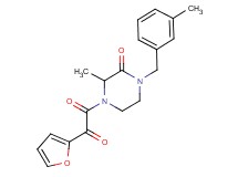 4-[2-furyl(oxo)acetyl]-3-methyl-1-(3-methylbenzyl)piperazin-2-one