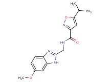 5-isopropyl-N-[(6-methoxy-1H-benzimidazol-2-yl)methyl]-3-isoxazolecarboxamide