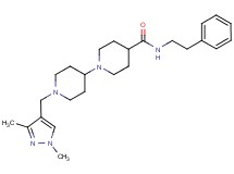 1'-[(1,3-dimethyl-1H-pyrazol-4-yl)methyl]-N-(2-phenylethyl)-1,4'-bipiperidine-4-carboxamide