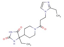 5-ethyl-5-{1-[3-(2-ethyl-1H-imidazol-1-yl)propanoyl]piperidin-4-yl}imidazolidine-2,4-dione