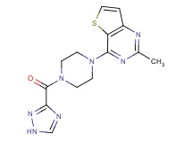 2-methyl-4-[4-(1H-1,2,4-triazol-3-ylcarbonyl)piperazin-1-yl]thieno[3,2-d]pyrimidine