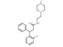 3-(2-chlorophenyl)-3-phenyl-N-[2-(1-piperazinyl)ethyl]propanamide hydrochloride