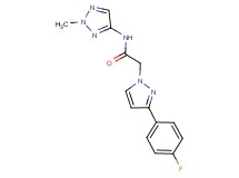 2-[3-(4-fluorophenyl)-1H-pyrazol-1-yl]-N-(2-methyl-2H-1,2,3-triazol-4-yl)acetamide