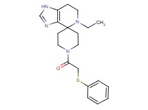 5-ethyl-1'-[(phenylthio)acetyl]-1,5,6,7-tetrahydrospiro[imidazo[4,5-c]pyridine-4,4'-piperidine]
