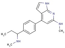 N-methyl-4-{4-[1-(methylamino)propyl]phenyl}-1H-pyrrolo[2,3-b]pyridin-6-amine