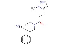 1-[3-(1-methyl-1H-pyrazol-5-yl)propanoyl]-4-phenylpiperidine-4-carbonitrile