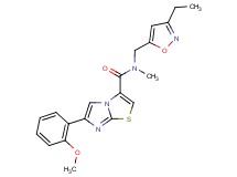 N-[(3-ethylisoxazol-5-yl)methyl]-6-(2-methoxyphenyl)-N-methylimidazo[2,1-b][1,3]thiazole-3-carboxamide