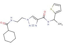 1-{2-[(cyclohexylcarbonyl)amino]ethyl}-N-[1-(2-thienyl)ethyl]-1H-1,2,3-triazole-4-carboxamide
