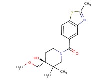 (4S*)-4-(methoxymethyl)-3,3-dimethyl-1-[(2-methyl-1,3-benzothiazol-5-yl)carbonyl]piperidin-4-ol