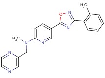 N-methyl-5-[3-(2-methylphenyl)-1,2,4-oxadiazol-5-yl]-N-(2-pyrazinylmethyl)-2-pyridinamine
