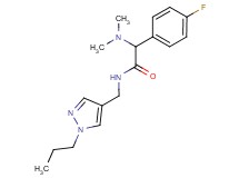 2-(dimethylamino)-2-(4-fluorophenyl)-N-[(1-propyl-1H-pyrazol-4-yl)methyl]acetamide