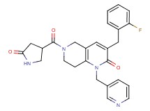 3-(2-fluorobenzyl)-6-[(5-oxo-3-pyrrolidinyl)carbonyl]-1-(3-pyridinylmethyl)-5,6,7,8-tetrahydro-1,6-naphthyridin-2(1H)-one