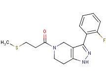 3-(2-fluorophenyl)-5-[3-(methylthio)propanoyl]-4,5,6,7-tetrahydro-1H-pyrazolo[4,3-c]pyridine