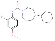 4-cyclohexyl-N-(2-fluoro-4-methoxyphenyl)-1,4-diazepane-1-carboxamide