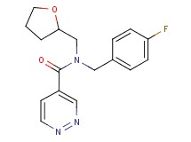 N-(4-fluorobenzyl)-N-(tetrahydrofuran-2-ylmethyl)pyridazine-4-carboxamide