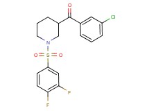 (3-chlorophenyl){1-[(3,4-difluorophenyl)sulfonyl]-3-piperidinyl}methanone