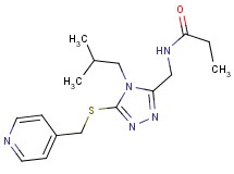 N-({4-isobutyl-5-[(4-pyridinylmethyl)thio]-4H-1,2,4-triazol-3-yl}methyl)propanamide