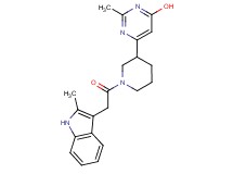 2-methyl-6-{1-[(2-methyl-1H-indol-3-yl)acetyl]-3-piperidinyl}-4-pyrimidinol