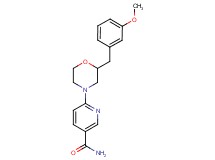 6-[2-(3-methoxybenzyl)-4-morpholinyl]nicotinamide