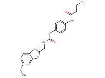 N-[4-(2-{[(5-methoxy-1H-indol-2-yl)methyl]amino}-2-oxoethyl)phenyl]butanamide