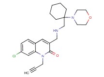 7-chloro-3-[({[1-(4-morpholinyl)cyclohexyl]methyl}amino)methyl]-1-(2-propyn-1-yl)-2(1H)-quinolinone