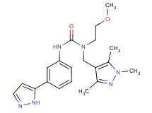 N-(2-methoxyethyl)-N'-[3-(1H-pyrazol-5-yl)phenyl]-N-[(1,3,5-trimethyl-1H-pyrazol-4-yl)methyl]urea