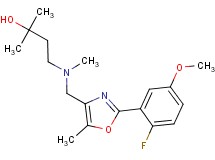 4-[{[2-(2-fluoro-5-methoxyphenyl)-5-methyl-1,3-oxazol-4-yl]methyl}(methyl)amino]-2-methylbutan-2-ol