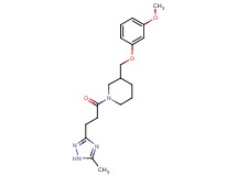 3-[(3-methoxyphenoxy)methyl]-1-[3-(5-methyl-1H-1,2,4-triazol-3-yl)propanoyl]piperidine
