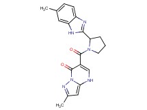 2-methyl-6-{[2-(6-methyl-1H-benzimidazol-2-yl)-1-pyrrolidinyl]carbonyl}pyrazolo[1,5-a]pyrimidin-7(4H)-one