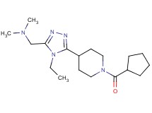 ({5-[1-(cyclopentylcarbonyl)piperidin-4-yl]-4-ethyl-4H-1,2,4-triazol-3-yl}methyl)dimethylamine