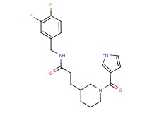 N-(3,4-difluorobenzyl)-3-[1-(1H-pyrrol-3-ylcarbonyl)piperidin-3-yl]propanamide